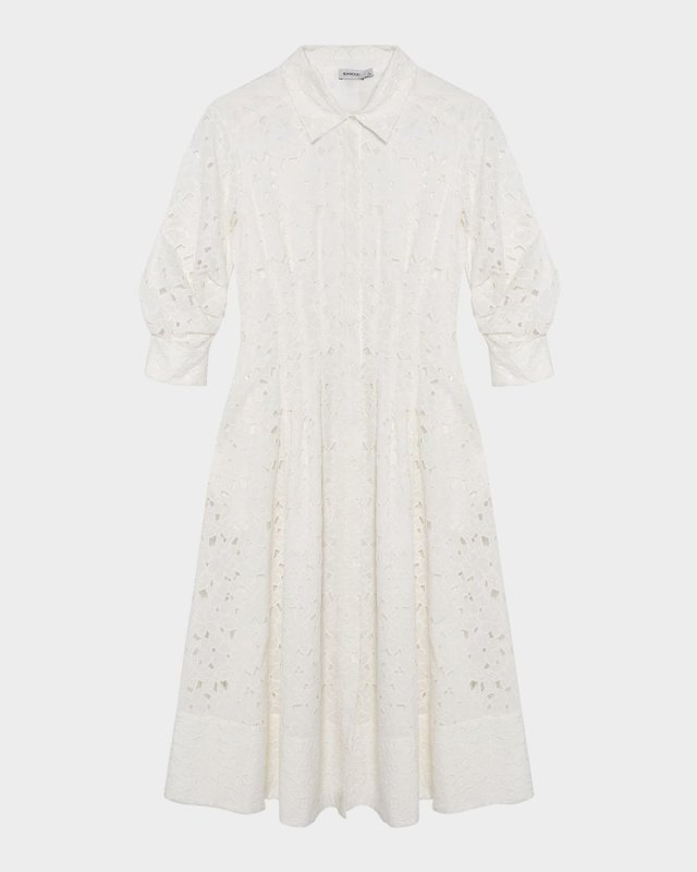 Jazz Embroidered Midi Shirtdress